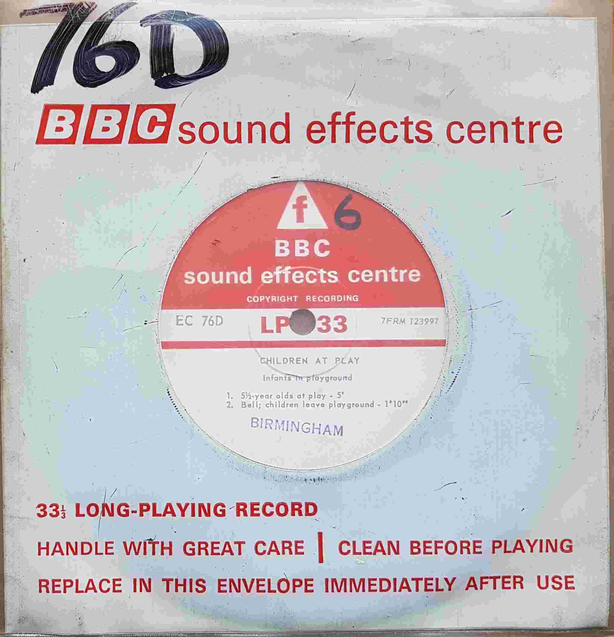 Picture of EC 76D Children at play by artist Not registered from the BBC records and Tapes library